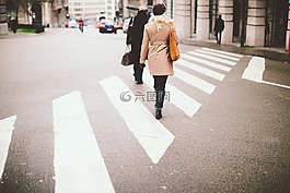 路口,街,斑馬