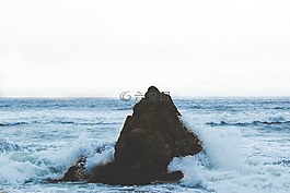 地平線,藍(lán)色,海洋