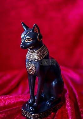 现时猫,埃及,猫雕塑