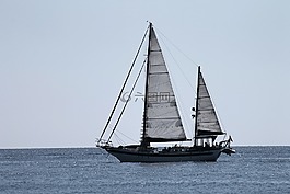 帆船,帆,侧