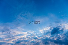 天空,藍(lán)色,云
