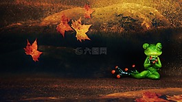 青蛙,祈禱,森林