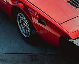 紅色,車,車輪