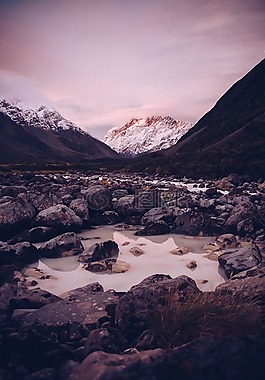 山,高原,云