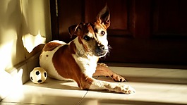 狗,輕松的狗,動物