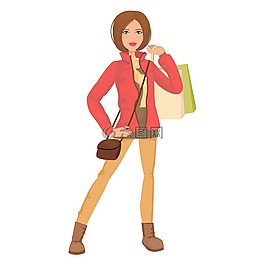 女孩,購買,購物