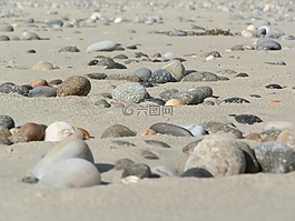 海灘,石頭,海
