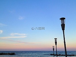 天空,海灘,偉大
