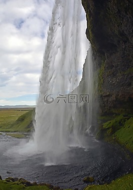 seljalandasfoss,瀑布,景观
