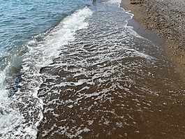 海,沙滩,波
