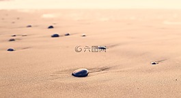 鵝卵石,沙,海灘