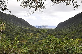 夏威夷,kualoa 牧场,山