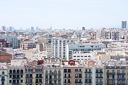 市容,查看,住宅