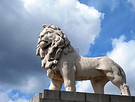 獅子,雕像,天空