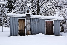 冬天,雪,棚
