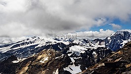 板頂部,山,高山
