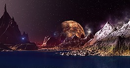 行星,landschaft,科幻小说