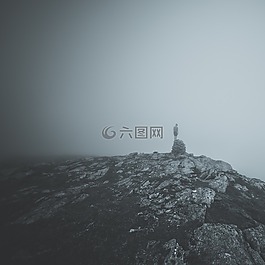 山,小山,石