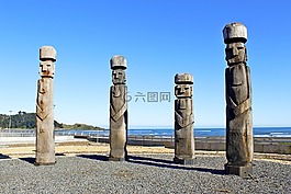 雕塑,海滩,沙