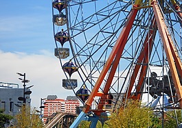 游樂園,車輪,樂趣