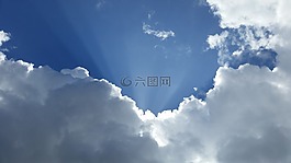天空,云,藍色