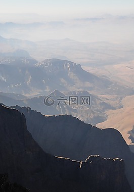 山,查看,高峰