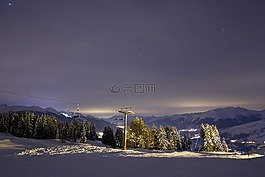 黑暗,天空,雪