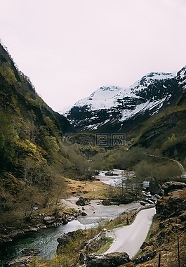 山,高原,云