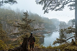 山,高原,云
