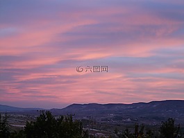 余輝,晚上,日落