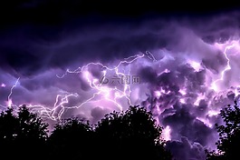 閃電,黑暗,夜