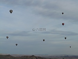 热气球,圈养气球,热空气气球骑