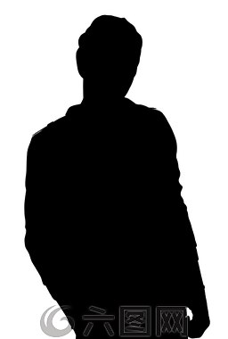 剪影,男子,休閑