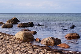 海灘,abendstimmung,海