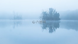 霧,湖,神秘