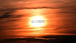 日落,太陽,abendstimmung