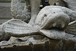 鱼,雕塑,砂岩