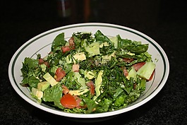 沙拉,碗,食品