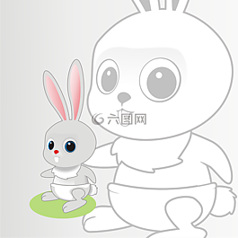 動物,兔,灰色