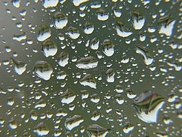 雨,滴,玻璃