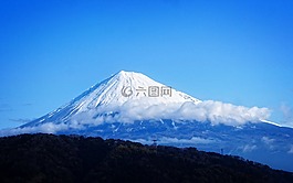 富士,冬天,雪