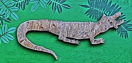 蜥蜴,爬行動(dòng)物,holzfigur