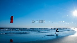 風(fēng)箏,海灘,天空