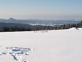 冬天,雪,白