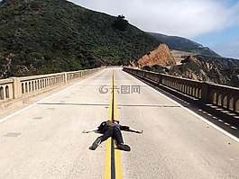 山,高原,橋