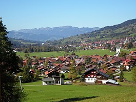 壞 oberdorf,村,阿爾高