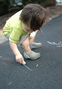 男孩,圖,蹣跚