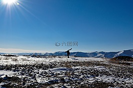 天空,藍色,自然