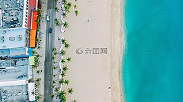 海灘,沙,藍色
