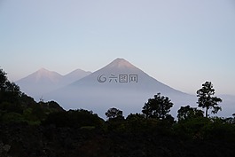 火山,景观,自然